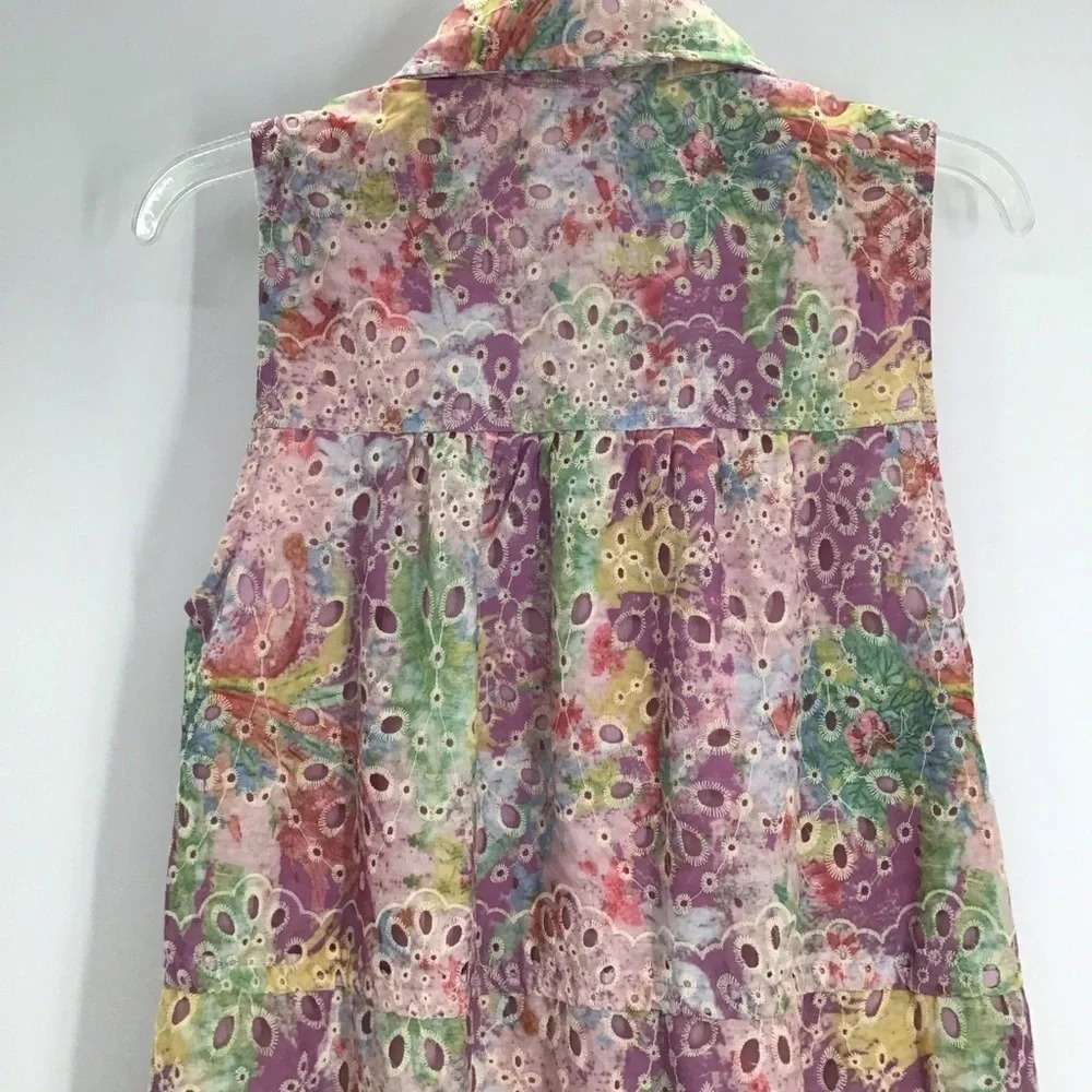 Fate Women’s Eyelet Lace Button-Down Dress Casual Summer NWT Size Small - Picture 8 of 10